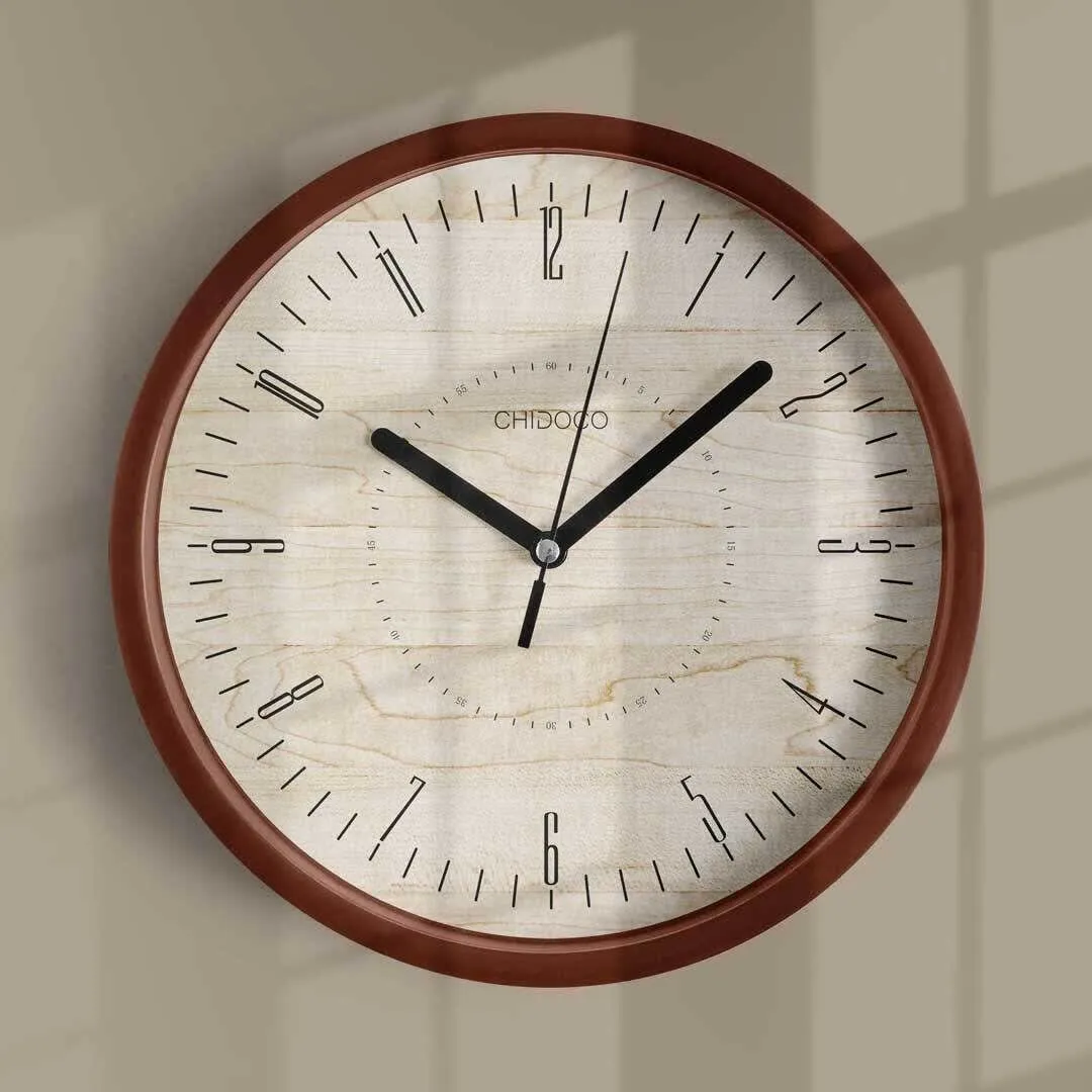 ساعت دیواری قاب قهوه ای