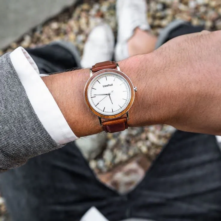 ساعت مردانه مینیمال بند قهوه ای