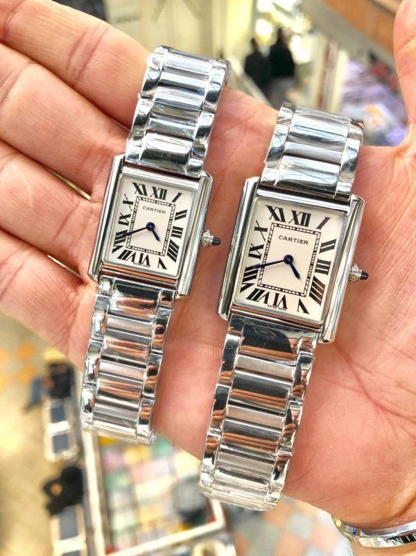 ساعت کارتیر تانک ست صفحه مربع 