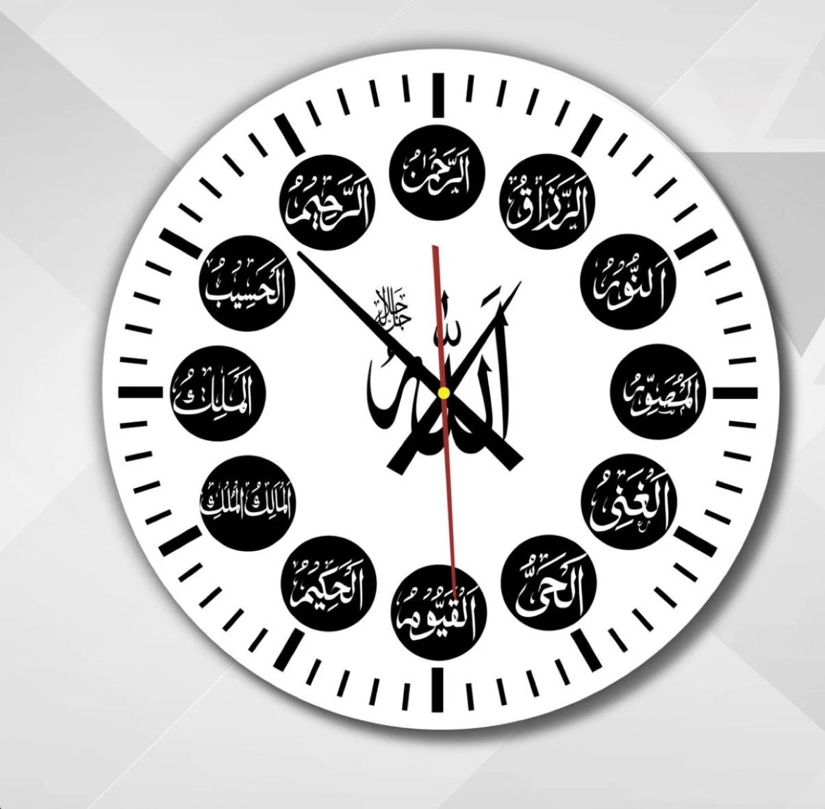 ساعت دیواری مذهبی طرح اسما الهی