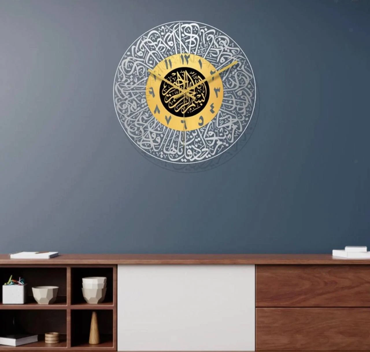 عکس ساعت دیواری مذهبی اعداد عربی