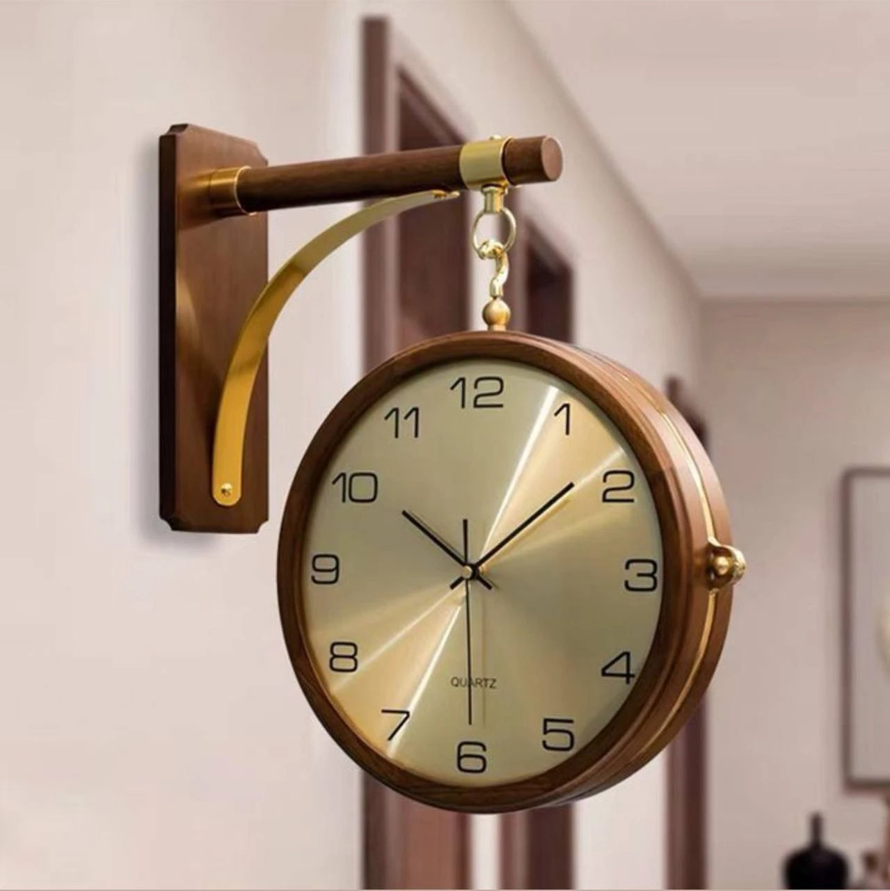 ساعت دیواری برای ستون صفحه چوبی