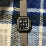 اپل واچ قاب مشکی بند طوسی