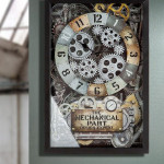 ساعت دیواری تبلیغاتی با موتور چینی