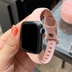 اپل واچ قاب مشکی بند صورتی