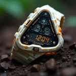 ساعت سیلیکونی صفحه چند ضلعی