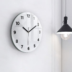 ساعت دیواری تبلیغاتی سفید