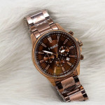 ساعت قهوه ای صفحه قهوه ای