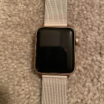 اپل واچ قاب طلایی بند نقره‌ای