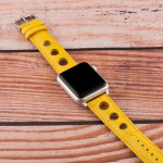 اپل واچ قاب استیل بند زرد