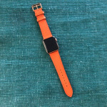 اپل واچ قاب رزگلد بند نارنجی