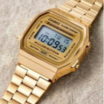 ساعت دیجیتالی طلایی