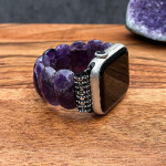 اپل واچ قاب استیل بند بنفش