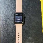 اپل واچ قاب خاکستری بند صورتی