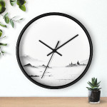 ساعت دیواری سفید مشکی