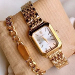 ساعت طلایی صفحه نقره ای