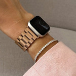 اپل واچ قاب استیل بند رزگلد