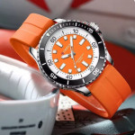 ساعت نارنجی صفحه سفید