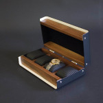 جعبه ساعت چوبی فلزی