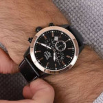 ساعت پیر ریکود بند چرمی