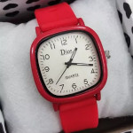 ساعت قرمز صفحه سفید