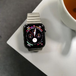 اپل واچ قاب آبی بند نقره‌ای