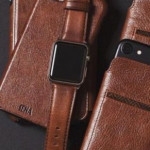 اپل واچ قاب تیتانیومی بند قهوه‌ای
