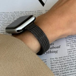 اپل واچ قاب نقره ای بند مشکی