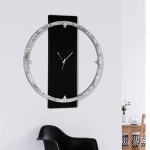 ساعت دیواری مشکی طوسی