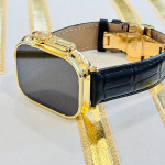 اپل واچ قاب طلایی بند مشکی طلایی