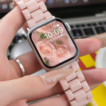 اپل واچ قاب نقره ای بند صورتی