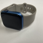 اپل واچ قاب آبی بند طوسی