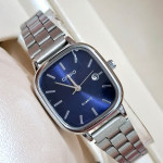 ساعت نقره ای صفحه سرمه ای