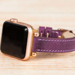 اپل واچ قاب طلایی بند بنفش