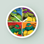 ساعت دیواری طرح لاک پشت نینجا