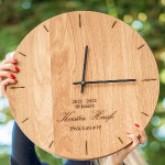 ساعت دیواری تبلیغاتی چوبی