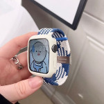 اپل واچ قاب سفید بند آبی