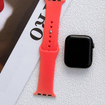 اپل واچ قاب قرمز بند صورتی