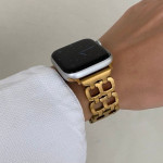 اپل واچ قاب سفید بند طلایی