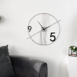 ساعت دیواری رینگی نقره ای