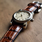 ساعت چرمی بر اساس قاب