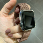 اپل واچ قاب آلومینومی بند رزگلد