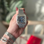 ساعت فلزی صفحه مربع