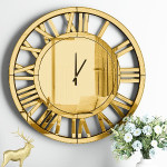 ساعت دیواری صفحه طلایی