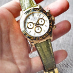 ساعت سه موتوره بند چرمی