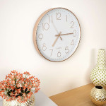 ساعت دیواری رزگلد سفید