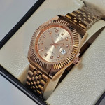 ساعت صفحه رزگلد