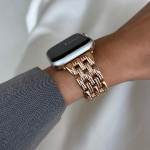 اپل واچ قاب سفید بند رزگلد