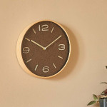 ساعت دیواری صفحه قهوه ای