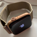 اپل واچ قاب رزگلد بند طلایی